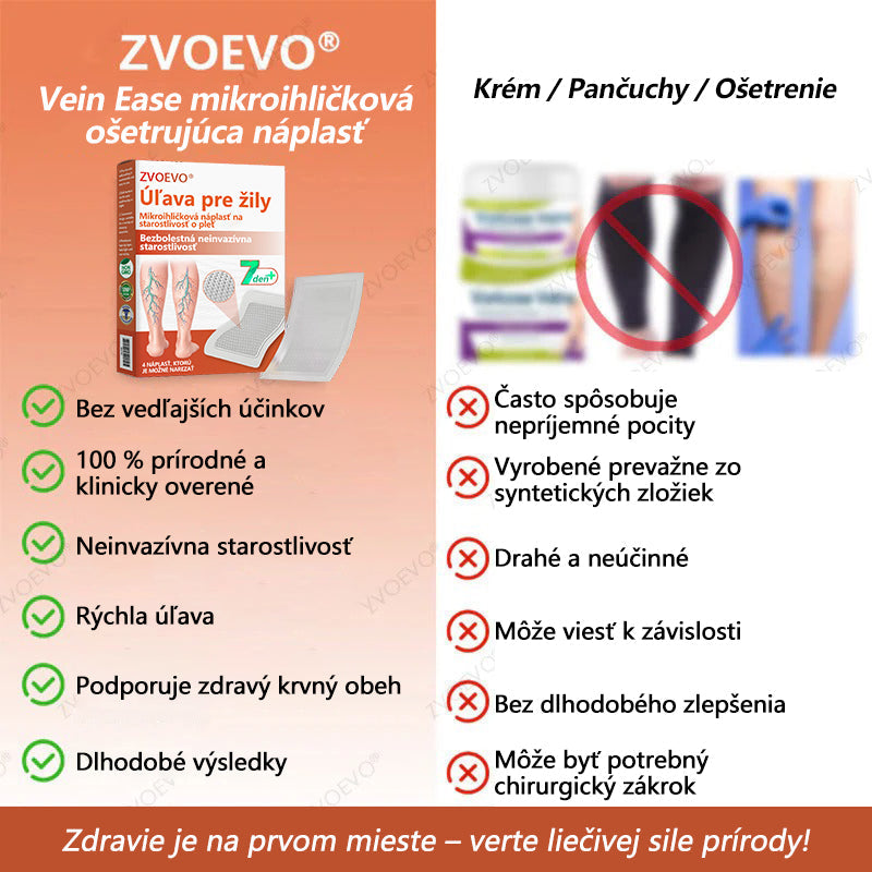 ☘️ Zvoevo® Vein Ease mikroihličková terapia (na metličkové žilky, kŕčové žily, opuchy nôh a únavu nôh)🎁