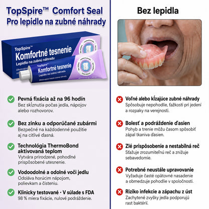 TopSpire™ Comfort Seal Pro – lepidlo na zubné protézy💙